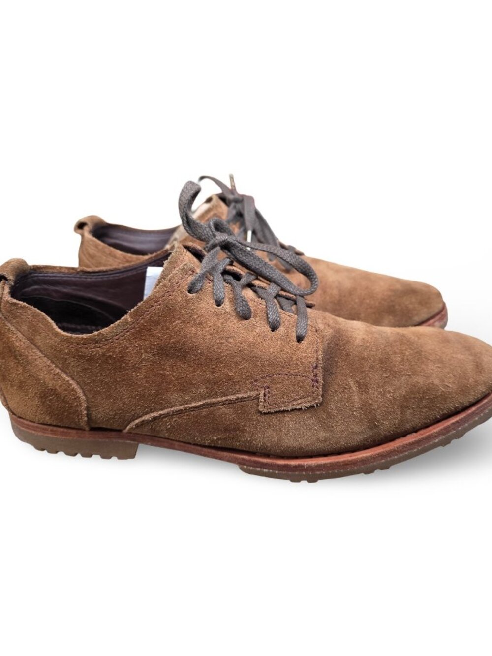 Timberland Mens Size 10 Brown Suede Oxford Derby Shoes A26TB Casual Plain Toe
